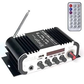 

Easy Use Bluetooth Mini Professional Aluminum Alloy HiFi Stereo Space Saving Audio Amplifier Home Portable Remote Control