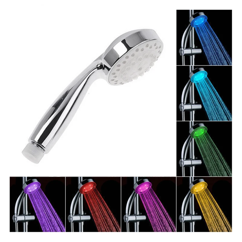 

Temperature LED Water Power Colorful Shower Head No Battery Head Handheld Shower Head Activated Ceramic Ball Bathroom Accessorie
