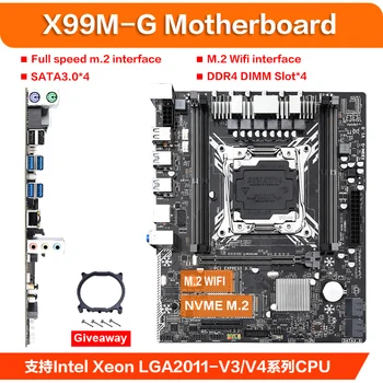 JINGSHA-ranura de la placa base X99 M-G, USB 3,0, NVME, M2, SSD, soporte DDR4, REG, ECC, memoria y procesador Xeon E5, V3, V4
