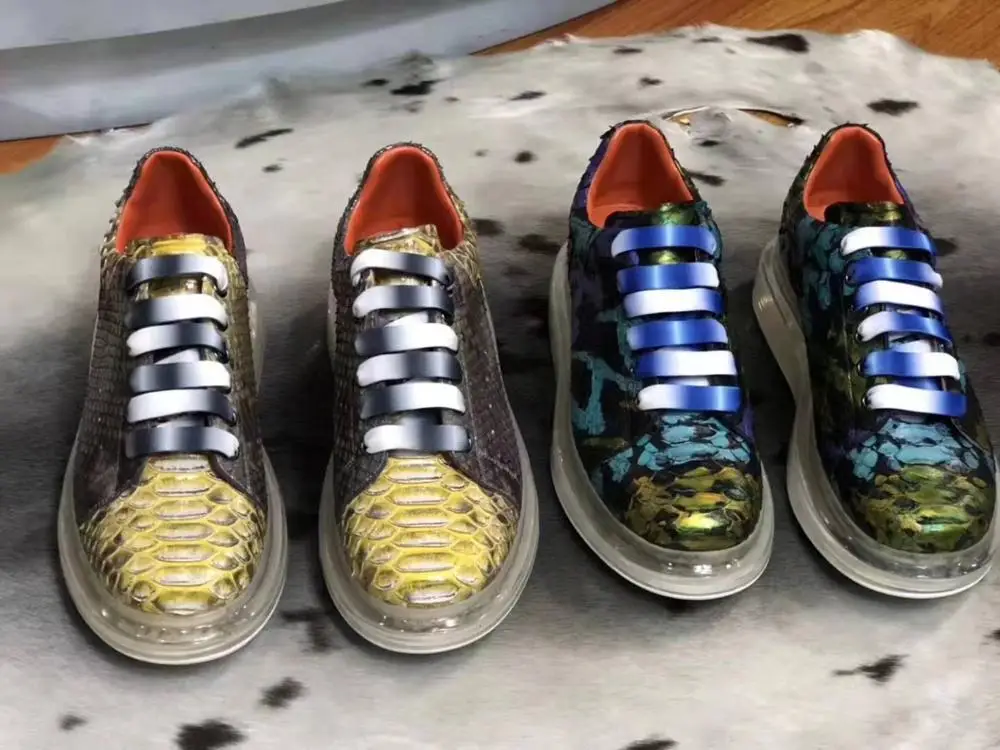 

100% Genuine real python skin leather men fashion shoe with cow skin lining soild quality shoe base 2019 new style men shoes