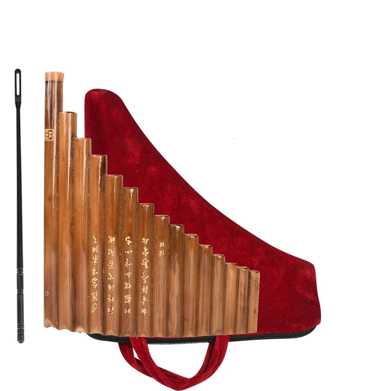Pan Flute 15 Pipes Tunable Natural Bamboo From Traditional Woodwind Instrument Included Accessories | Спорт и развлечения