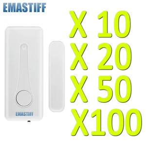 Бесплатная доставка! Беспроводной датчик двери, магнитный контакт, дверной контакт, 433 МГц 1527 для GSM PSTN домашняя система охранной сигнализации - изображение