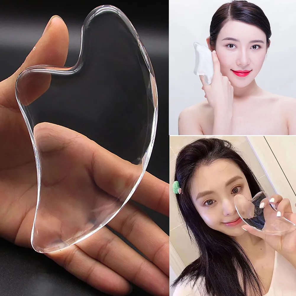 

Tools Acrylic Guasha Scraping Board Facial Scraping Plate Expel Toxics 3D Transparent Neck Lift