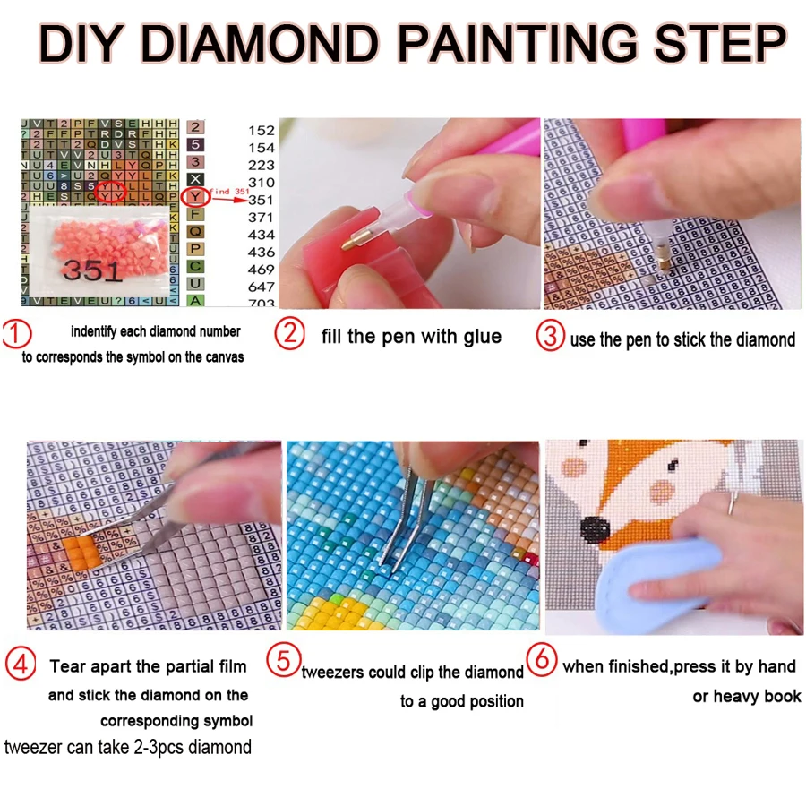 DIY Diamond Painting Kit for Kids Cartoon Animal Crystal Rhinestone Diamond  Embroidery Mosaic Home Decoration Children