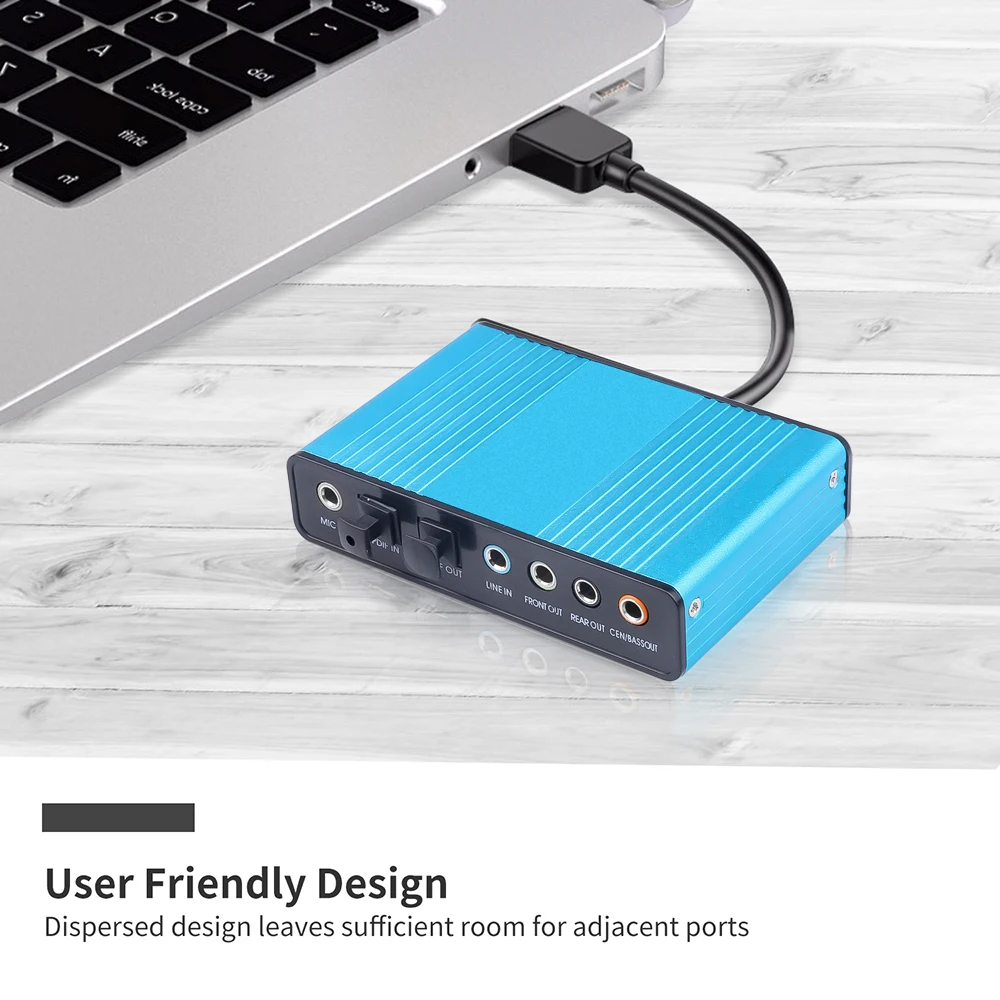 Kebidu USB 2 0 Звуковая карта 6 Каналов 5 1 оптическая внешняя аудиокарта контроллер SPDIF