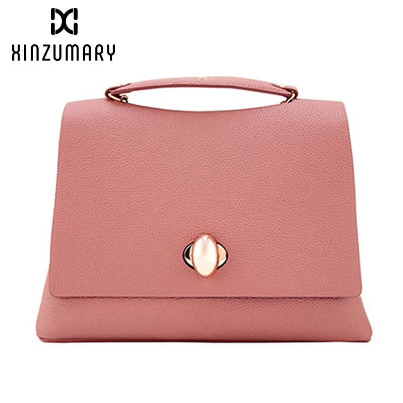 

2019 new designer women handbag large capacity PU leather doctor bag OL office lady wild solid color simple female crossbody bag
