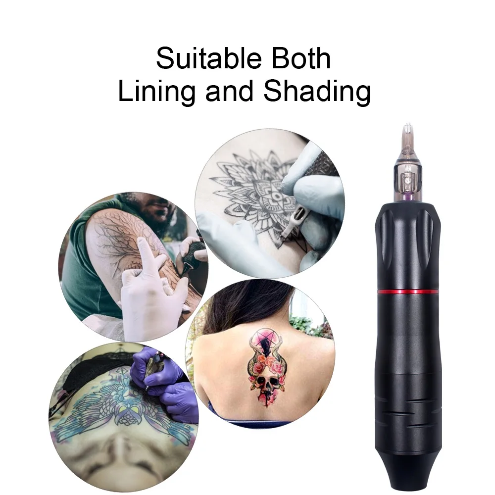 Günstige Professional Tattoo Maschine Kit Rotary Gun Tattoo Stift Nadeln Sets Permanent Make Up Maschine Zubehör Körper Kunst Tattoo Versorgung
