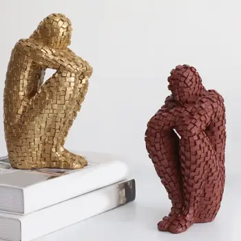 

Nordic Creative Statue Bookend Home Decoration Bookshelf Desk Ornament