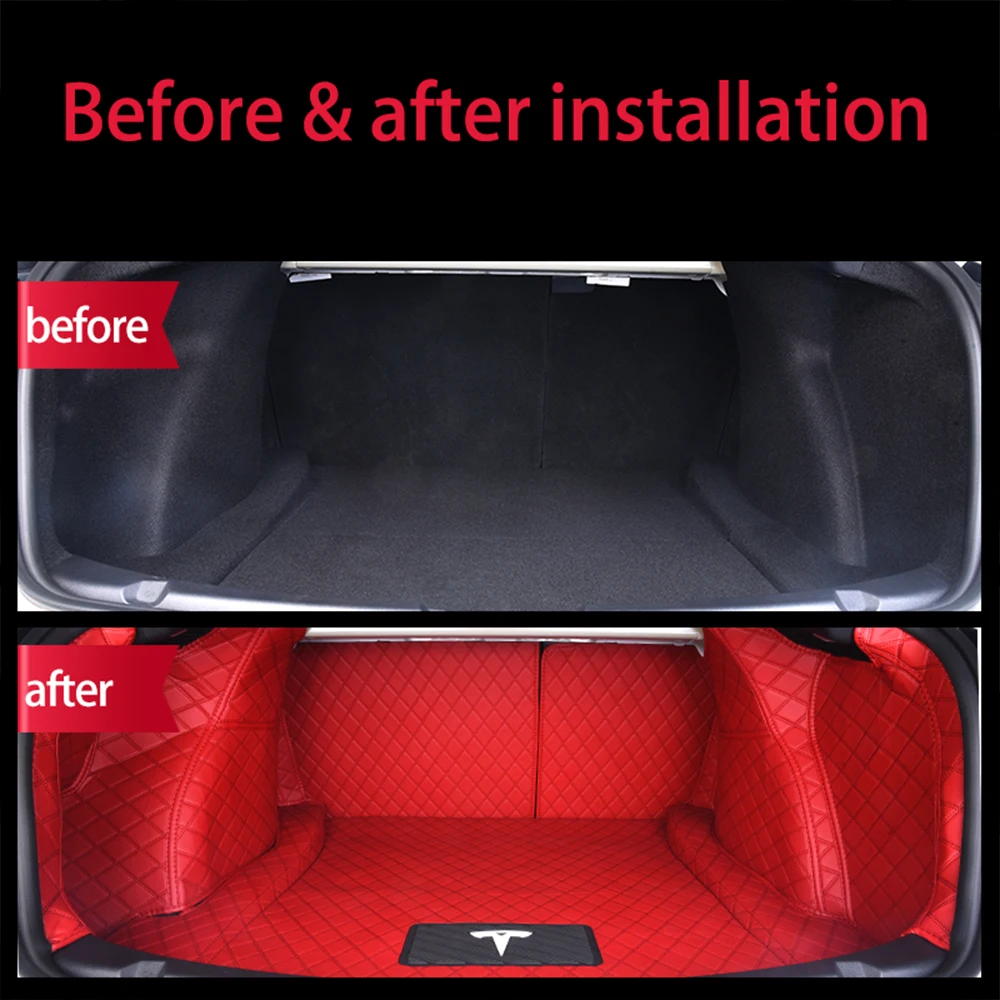 Tesla 3 Leather Trunk Mat Pad