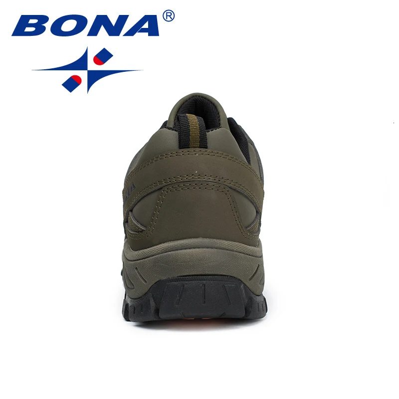 BONA Man Hiking Shoes Men Suede Breathable Lace Up Men Athletic Shoes Outdoor Jogging Sneakers Comfortable Soft Outdoor Sneakers