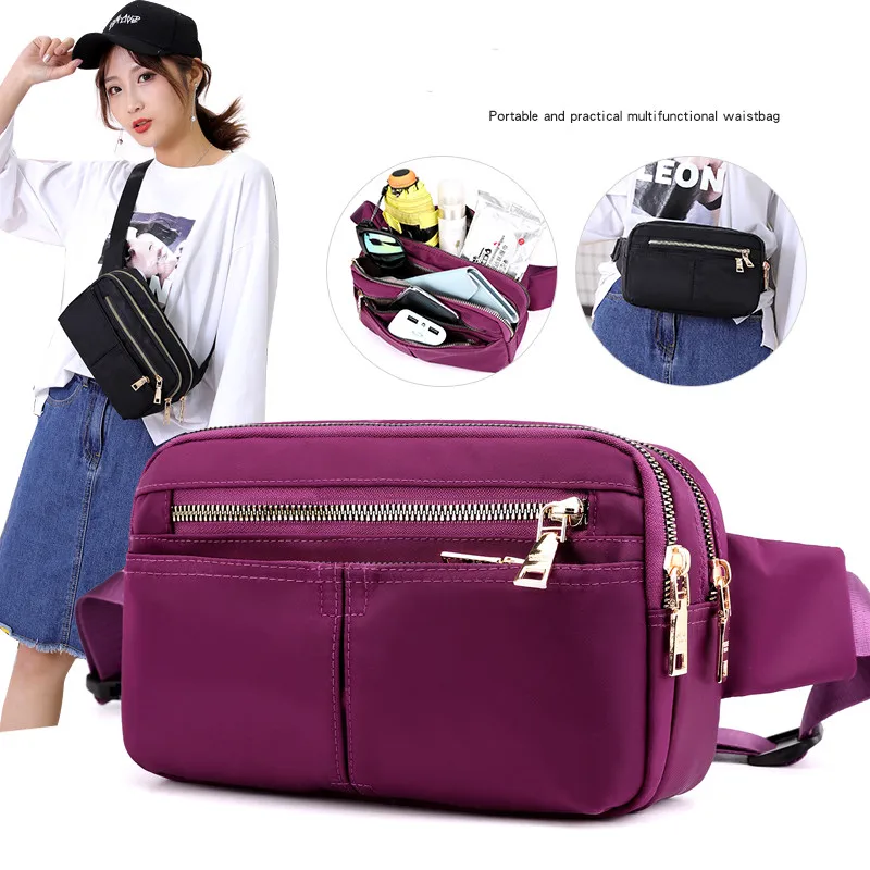 Vento-riñonera de viaje para mujer, bolso de pecho informal de nailon resistente al agua, con cinturón de hombro, bolsa deportiva de gran capacidad, 2020