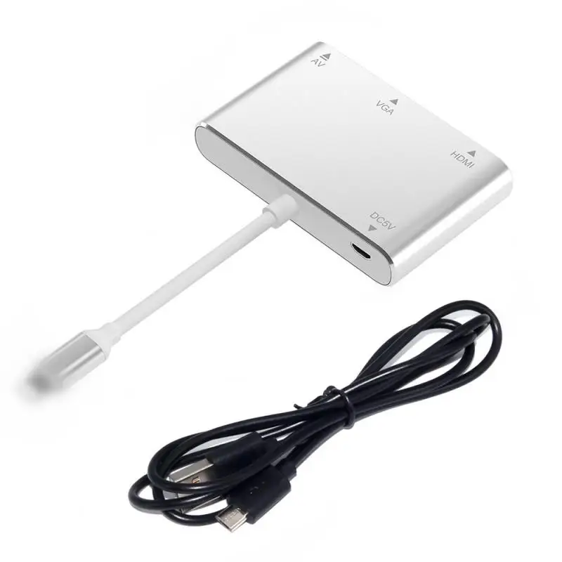 Цифровой преобразователь HDTV 5 в 1 адаптер Lightning/HDMI/VGA/AV для IPhone Xs X XR 8 7 6plus IPad