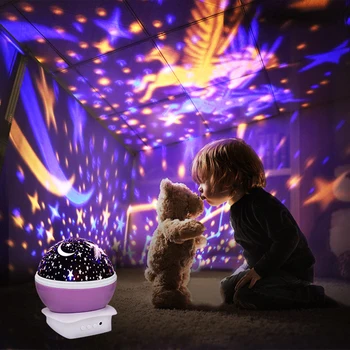 

Starry Sky Night Light Planet Magic Projector Earth Universe LED Lamp Colorful Rotate Flashing Star Kids Baby Christmas Gift