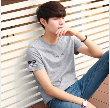 

Summer new women's street letter characters print loose short-sleeved T-shirt 20.59