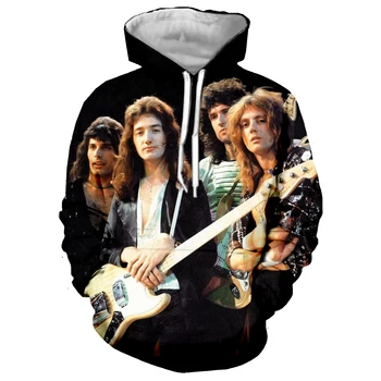 

Rock Queen Band 3D Print Sweatshirts Men Jackets Men/women Hip Hop Casual Streetwear Hooded Hoodie Boys Clothes Harajuku Tops