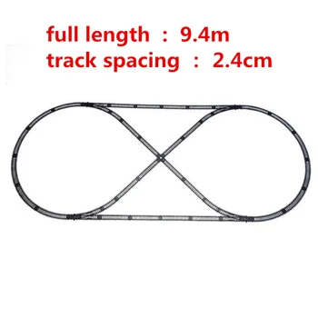 

Surwish 9.4m 1:87 Sand Table Train Model Track Set Building Train Track Set Ho Scale Model Train Accessories - Black