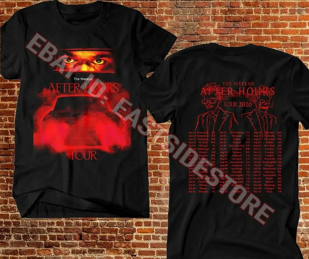 

The Weeknd T Shirt After Hours Tour 2020 R B Hip Hop Soul Pop Music Tee