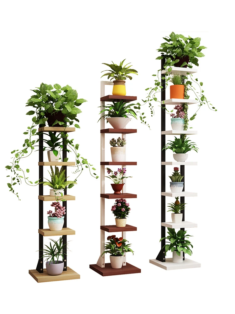 

Multi-storey Indoor Living Room Bedroom Household Landing Type Shelf Balcony Flowerpot Frame