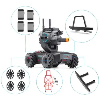 

5in1 Aluminium Alloy Front Rear Bumper Crashproof Bar Protective Wheel Special Fender Chassis Strengthen for DJI RoboMaster S1