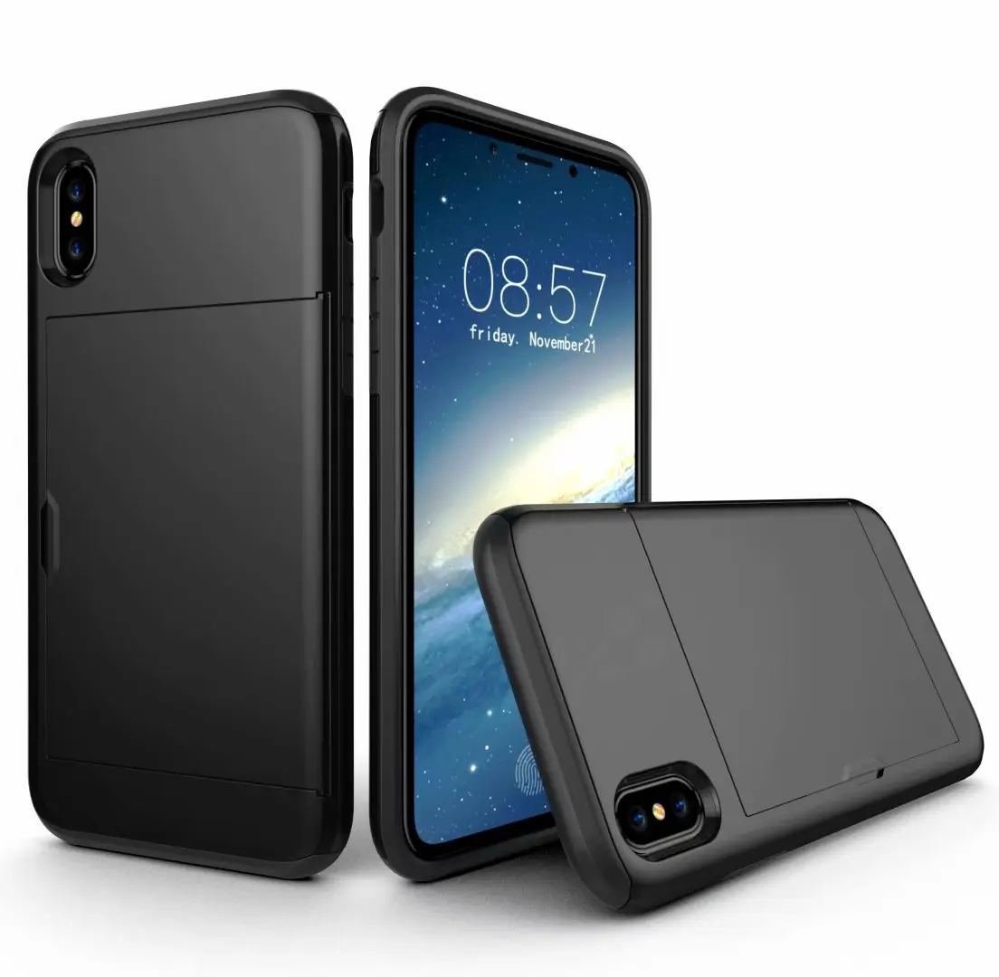 Чехол для iPhone 11 Pro Max XS XR 6 6S 7 8 X Plus гибридный бумажник с кармашками карт Samsung Galaxy S10 S7