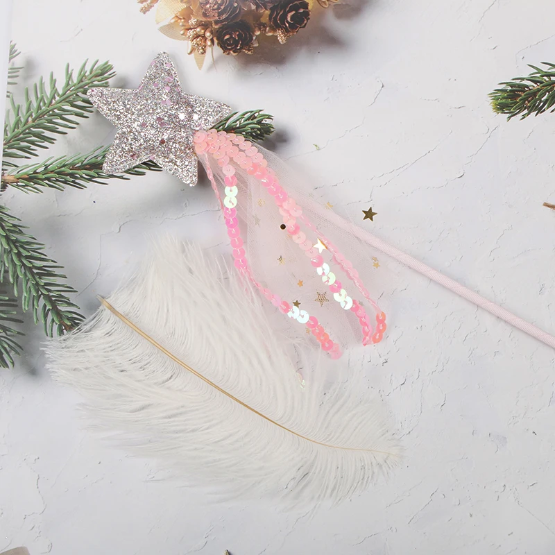 1pc Cute Fairy Wands Pentagram Magic Wand Stick Performance Props for Party Cosplay Wedding | Дом и сад