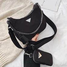 Нейлоновые 2 комплекта, женские сумки-мессенджеры, дизайнерские высококачественные сумки через плечо для женщин, женские сумки, водонепроницаемые женские сумки через плечо