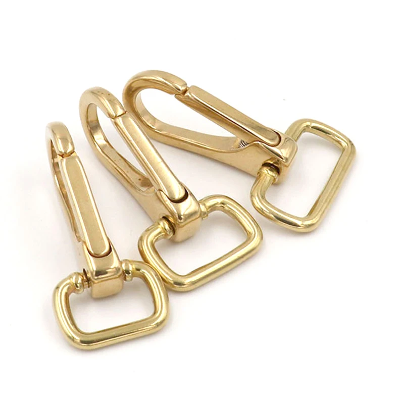 Pure Brass Square Bottom Movable Hook Bag Hook Buckle Pure Copper Bag Buckle Handmade Leather Hardware Accessories 008