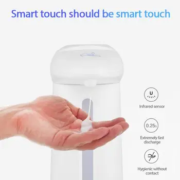 

330ml ABS Automatic Drop Liquid Soap Dispenser Handsfree IR Smart Sensor Touchless Soap Liquid Dispenser Pump For Kitchen Bath