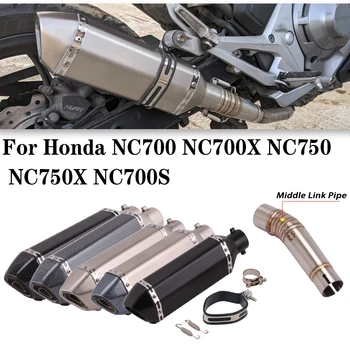 Slip on For Honda NC700 NC700X NC750 NC750X NC750S Motorcycle Exhaust Muffler Modified DB Killer Escape Moto Middle Link Pipe