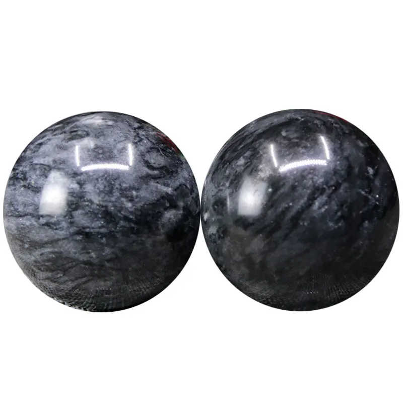 40MM Lady Fitness Balls Health Massage Ball Rraining Jade Feeling Solid Natural Stone Child Finger Baoding-ball
