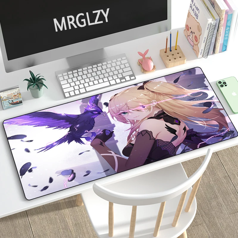 

MRGLZY Drop Shipping Genshin Impact Fischl Mouse Pad Gamer Large Anime DeskMat Computer Gaming Peripheral Accessories MousePads