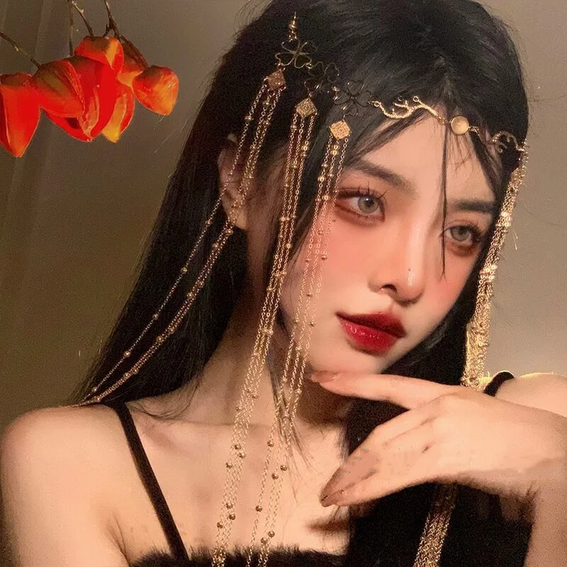 1PC Vintage Hair Jewelry Chinese Style Hairband Tassel Forhead Decoration Headpiece Chinese Hairpin Hair Accessories for Women hair accessory jewelry accessories hair headdress