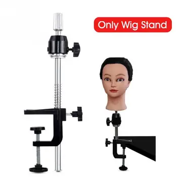 

Display Wig Stand Mold Holder Hairdressing Tool Salon Training Head Hairdresser Table Clamp Rotary Portable Adjustable Rack
