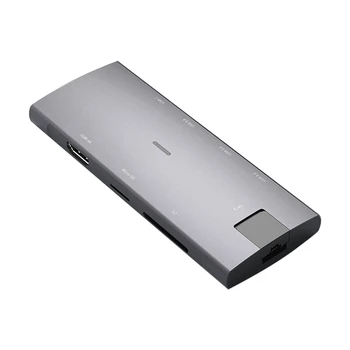 

USB C Hub 8-In-1 Adapter Docking Station with RJ45 Ethernet LAN USB 3.0 SD/TF Card Reader HDMI Port for Pro Air