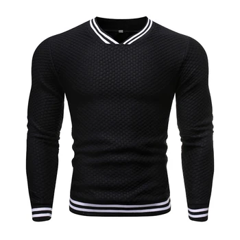 

2019 Men Streetwear Solid Color Pullover baseball Collar Sweatshirts Fitness Tacksuits Spring Autumn Clothing