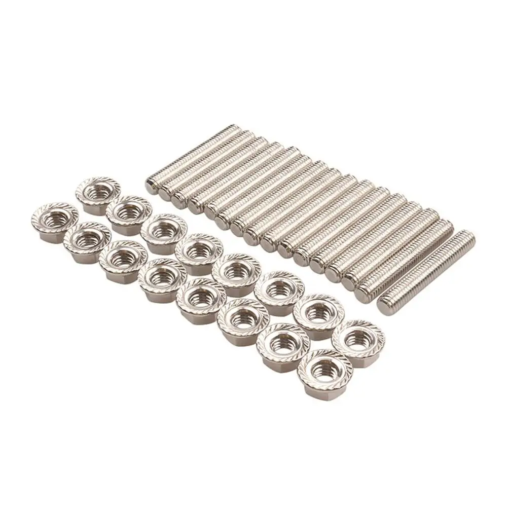

High Quality Stainless Steel Exhaust Manifold Stud Bolts Nuts Kit for Ford 4.6&5.4 Liter V8 Engine 2 Manifolds