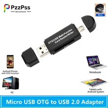 

PzzPss OTG Micro SD Card Reader USB 2.0 Card Reader 2.0 For USB Micro SD Adapter Flash Drive Smart Memory Card Reader