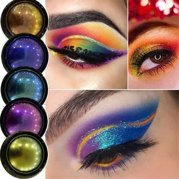 

Metal Chameleon Light Change Eyeshadow Makeup Palette Nude Red Black Color Glitter Eye Shadow Natural Eyes Make Up Maquillage