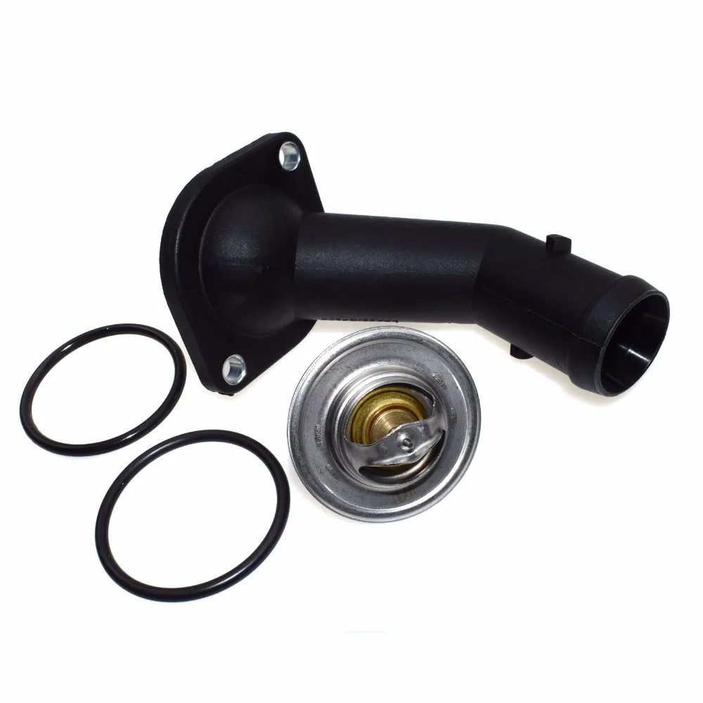 ISANCE Coolant Thermostat Housing 050121113C 06A121121C For VW PASSAT POLO BEETLE BORA CADDY GOLF SHARAN TOURAN TRANSPORTER