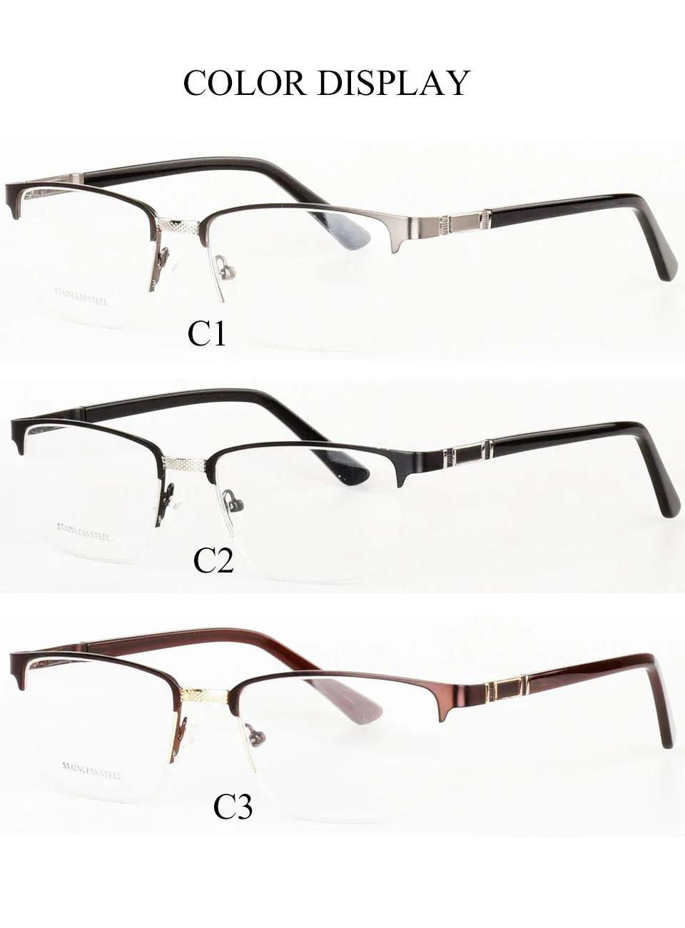 Мужские металлические очки, оправа из нержавеющей стали, по рецепту Близорукость, дальнозоркость, оптические линзы, оправа для очков, деловые очки