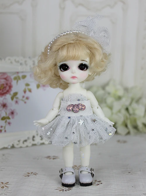 BJD SD кукла мини одежда черная лолита кружевное платье костюм для 1/6 1/8 Кукла Одежда