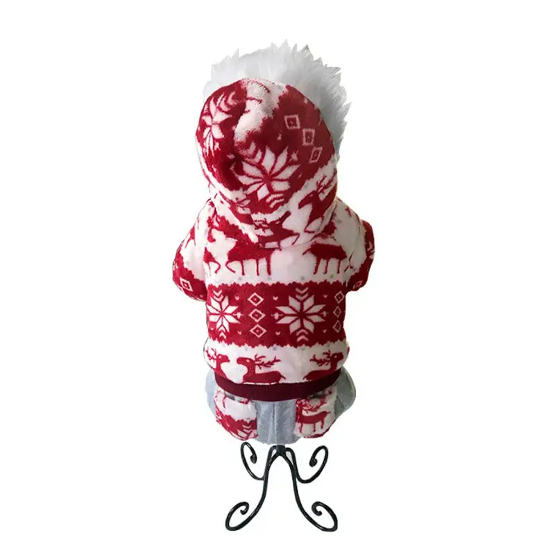 Winter Pet Clothes Cozy Snowflake Soft Dog Clothes jacket Cat Costume Teddy Hoodies Dog Coat Pet Clothing