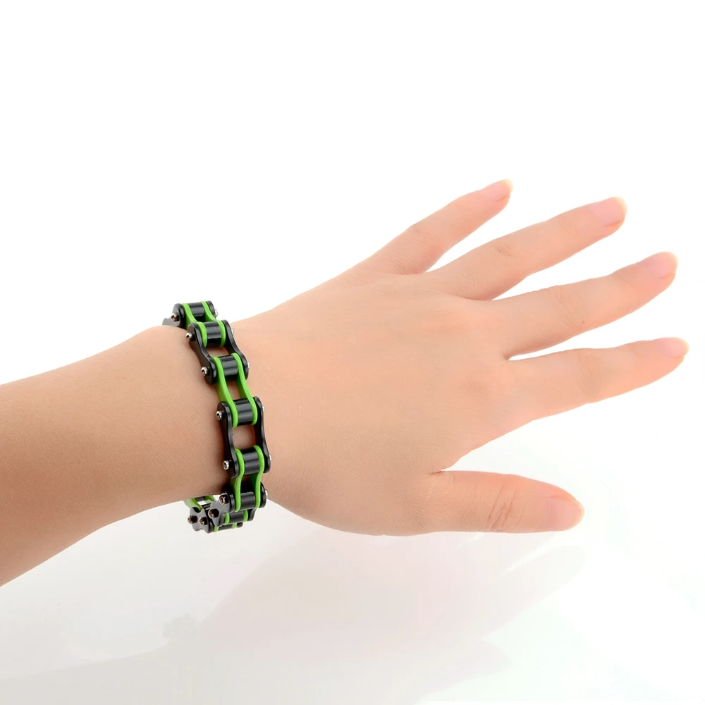 Kopen SDA mannen Biker Chain Armbanden Bangles 316L Rvs Link Cubaanse Ketting voor Mannen Armbanden Rood Zwart Groen YM180