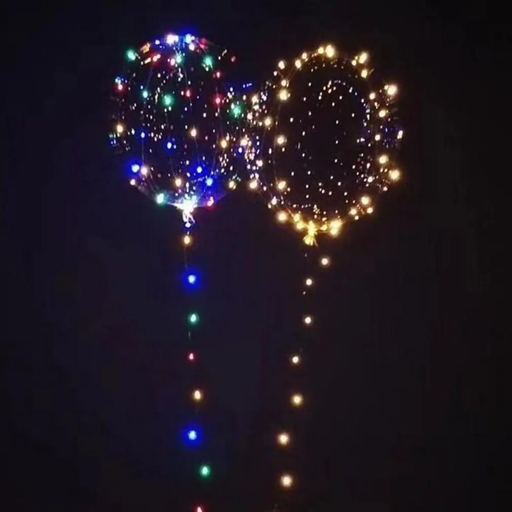 1 шт. светящиеся светодиодные воздушные шары прозрачные гелиевые праздничные надувные шары вечерние свадебные светодиодный украшения