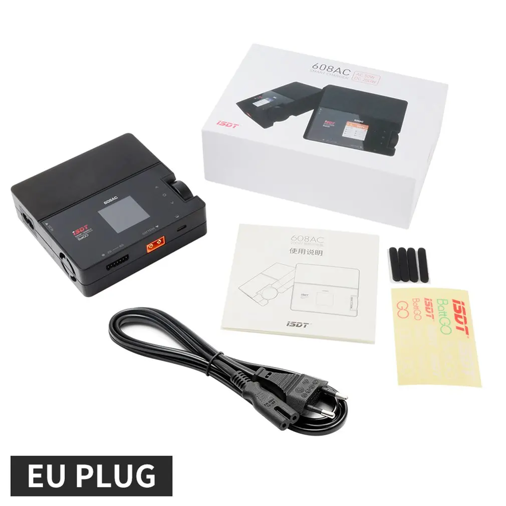 

ISDT 608AC AC 60W DC 200W 8A BattGo Smart Battery Charger Discharger with Detachable Power Supply