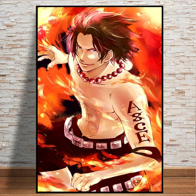 Poster luffy toile en cotton tableau sans cadre décoration one