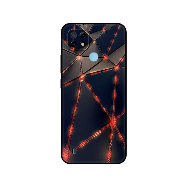 Realme C21 Case Silicon Back For OPPO RealmeC21 C 21 Phone Cover 6.5" Funda RMX3201 Bumper Capa Etui Soft black tpu case