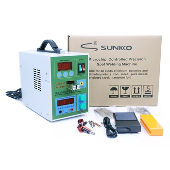 

SUNKKO 787A+ Battery Microcomputer Pulse Spot Welding Machine MCU Welder Machine Battery Capability Charger Foot Pedal for 18650