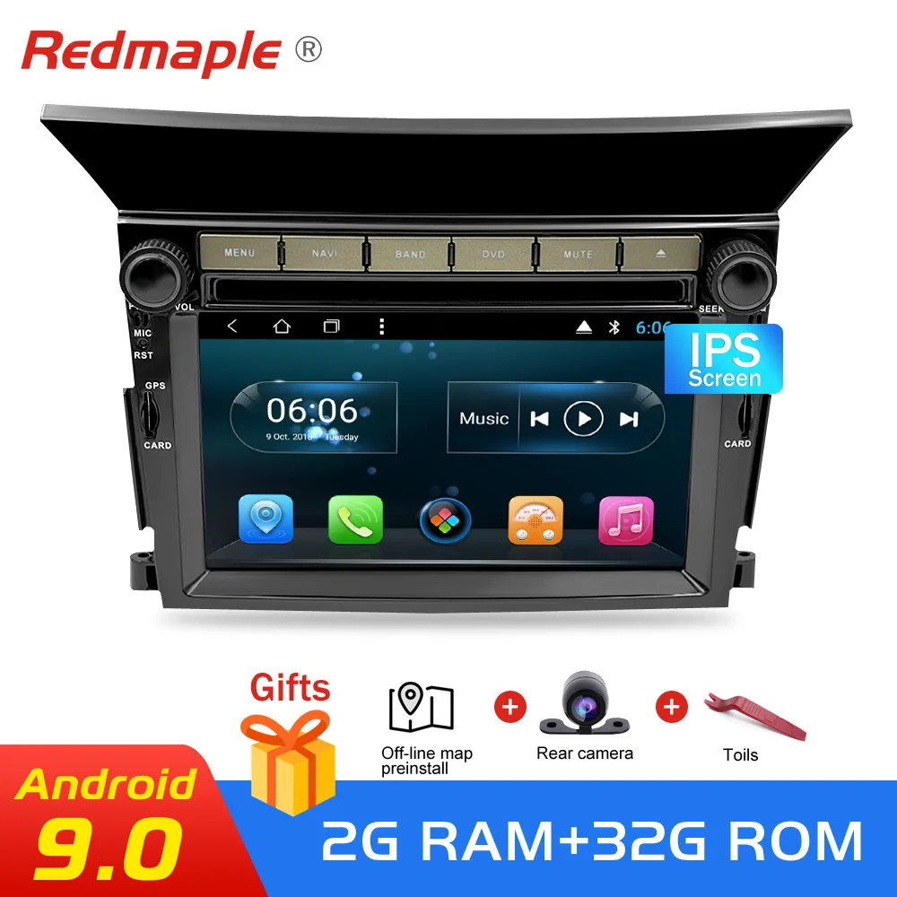 32G rom Android 9,0 автомобильный Радио DVD gps навигация мультимедийный плеер для Honda Pilot 2009 2010 2011 2012 2013 wifi стерео головное устройство