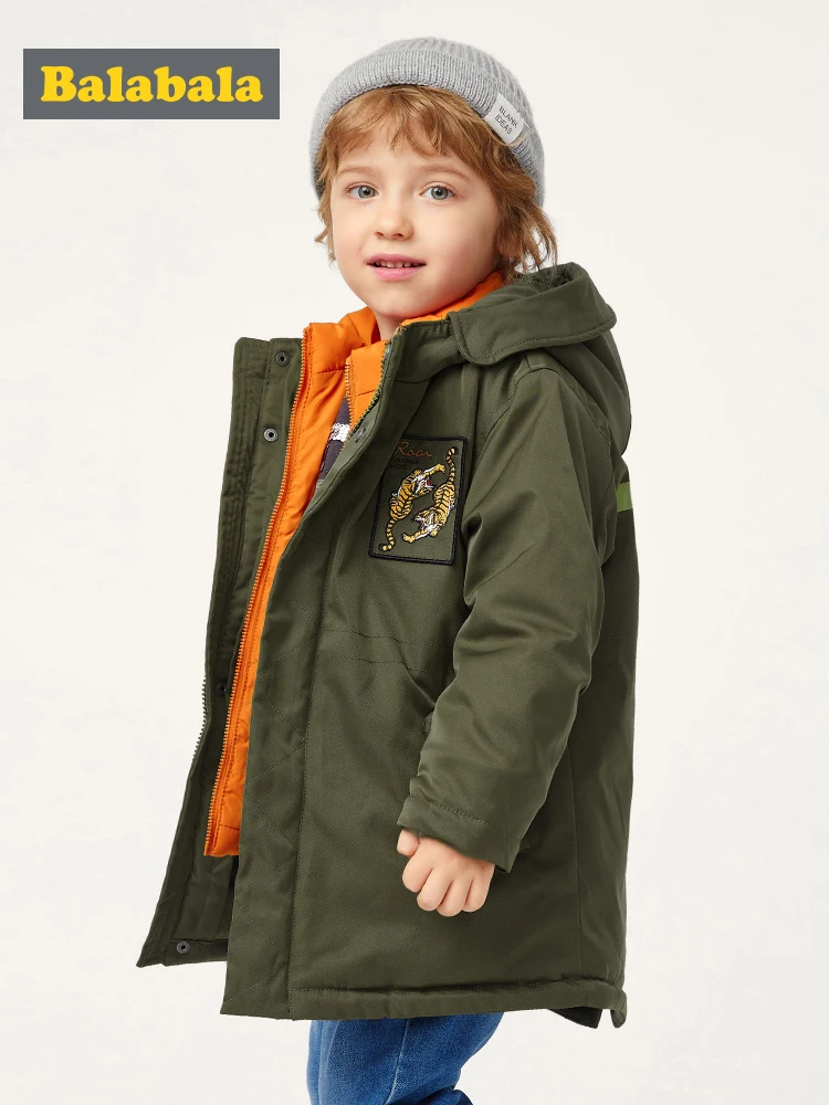Новинка года; хлопковая одежда для маленьких мальчиков; сезон осень-зима; детская одежда Паркер; хлопковая куртка из двух предметов; пальто; теплая одежда
